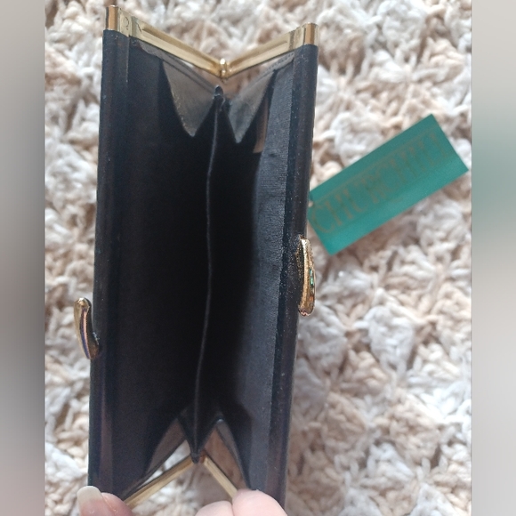 New with Tags Vintage Churchill Black Leather Wallet 1960's - Picture 4 of 7